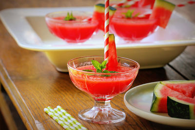 Close-up of drink on table