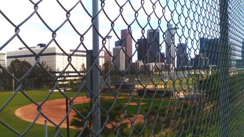 Chainlink fence on chainlink fence