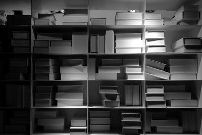 Full frame shot of books in shelf