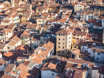 High angle shot of townscape