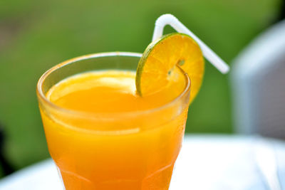 Close-up of drink on table