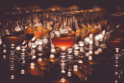 Close-up of wineglass on table