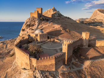 Ancient genoese fortress on the black sea coast