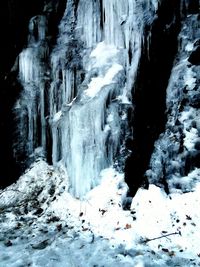 Rock formation in winter