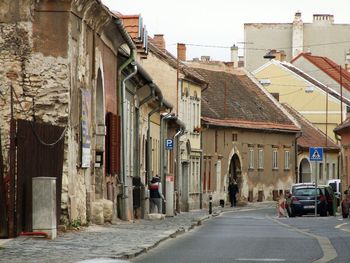 Street amidst buildings in town