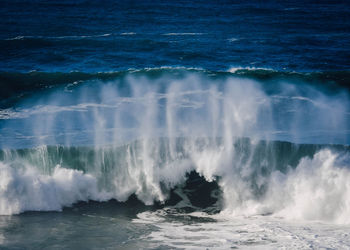 Scenic view of sea waves