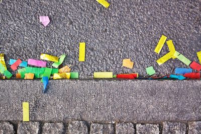 Road marking on street