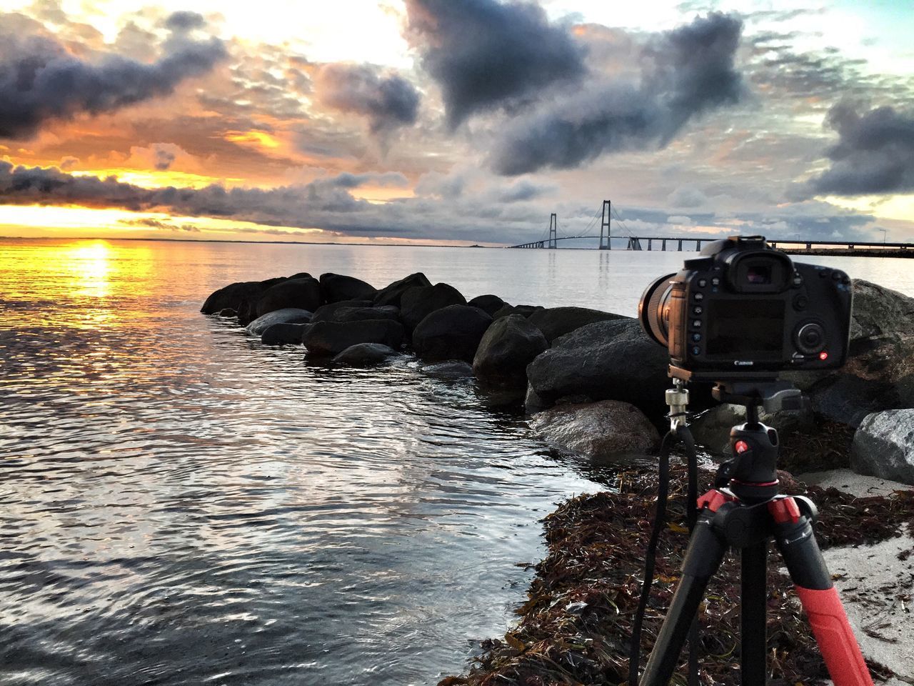 SCENIC VIEW OF SEA DURING SUNSET