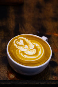 Coffee cup on table