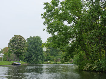 Scenic view of river against clear sky