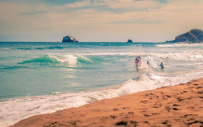 Scenic view of sea against sky