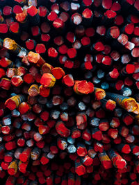 Full frame shot of red chili peppers