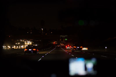 View of illuminated building