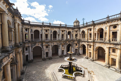 View of old building in city against sky