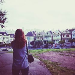 Woman standing in park