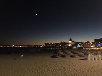 Illuminated city at night