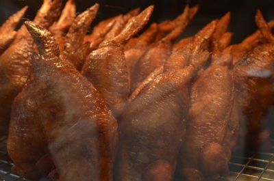 High angle view of meat for sale