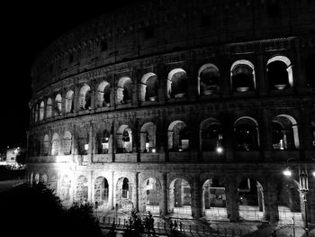View of historical building at night