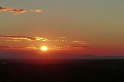 Scenic view of sunset over sea