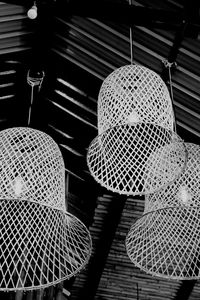 Close-up of empty seats on table