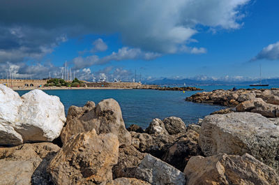 Panoramic view of sea against sky