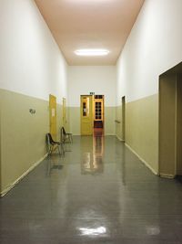 Interior of empty corridor