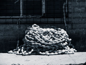 Close-up of stack of stones