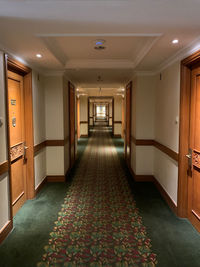 Empty corridor of building