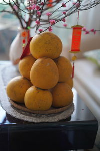 Close-up of fruits on table