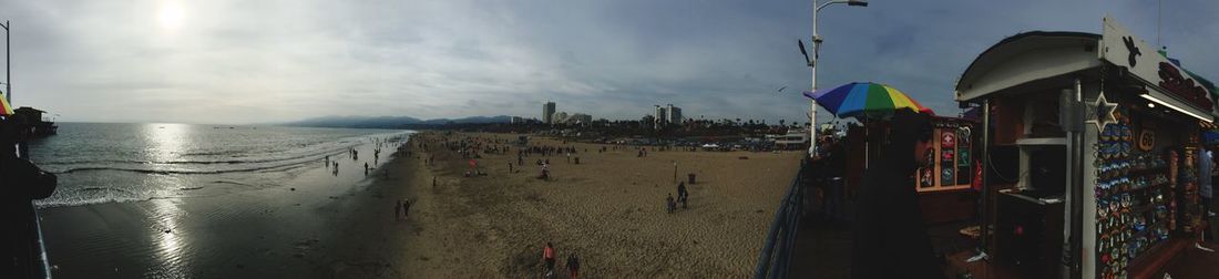 Panoramic view of beach against sky