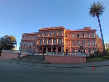 Building against clear blue sky
