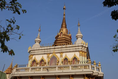 Low angle view of temple against sky