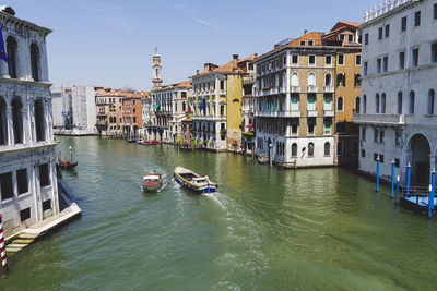 Boats in river