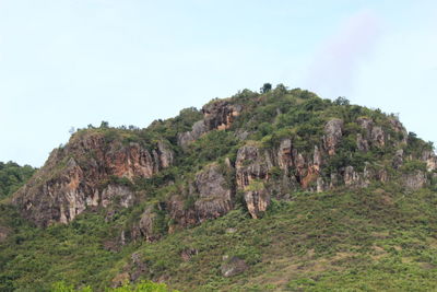 Scenic view of mountains against clear sky