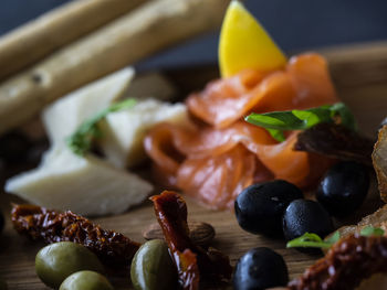 Close-up of fruits on table