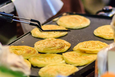 Close-up of food on table