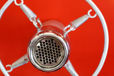 Close-up of vintage microphone