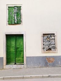 View of window on building