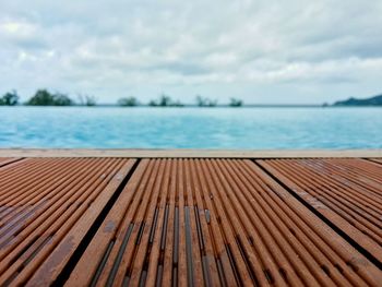 Scenic view of swimming pool against sky