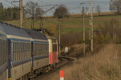 Train on railroad track