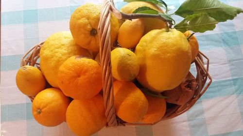Close-up of fruits on table