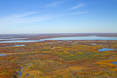 Scenic view of land against sky