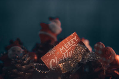 Close-up of christmas decoration