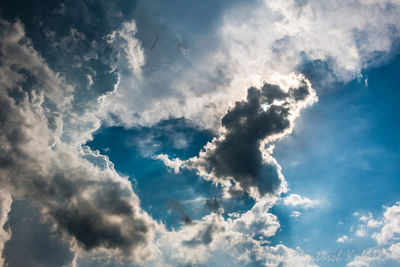 Low angle view of clouds in sky