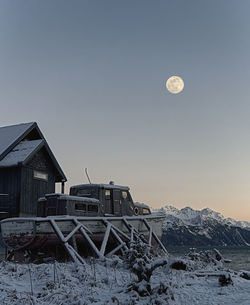 Scenic view of snowcapped mountain against sky