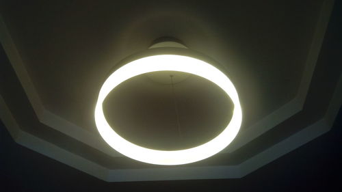 Low angle view of illuminated ceiling