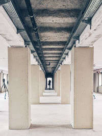 Empty corridor of building
