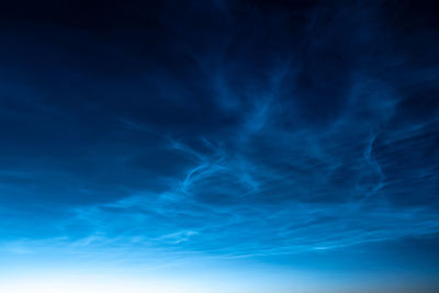 Low angle view of sky at night