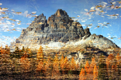 Scenic view of rocks against sky