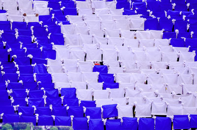 Full frame shot of chairs